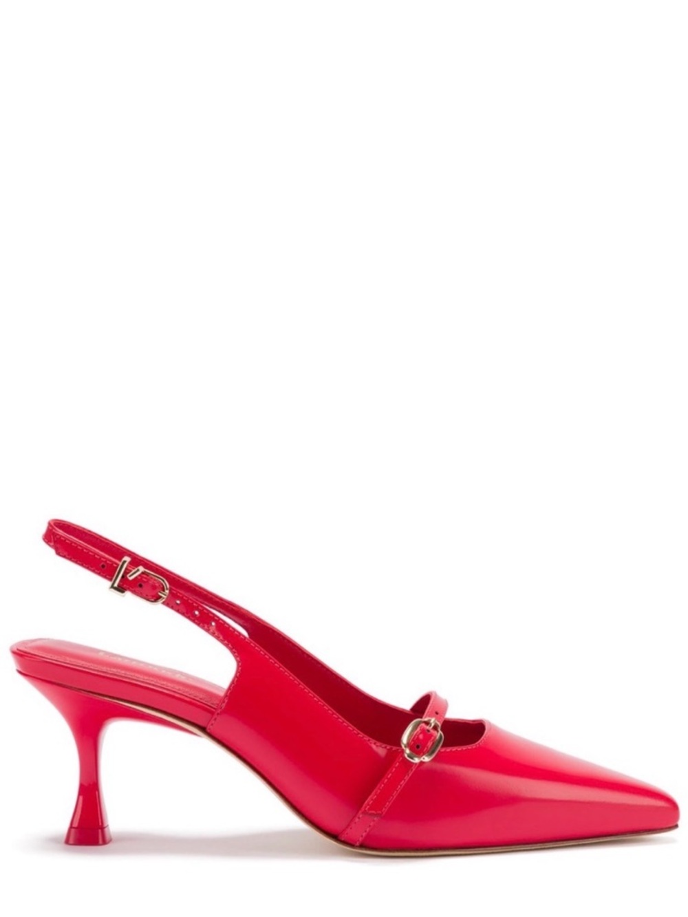 Larroude Red Scarlet Ines Slingback Pump